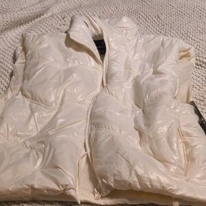 Ease Of Motion White Puffer Jacket Vest
